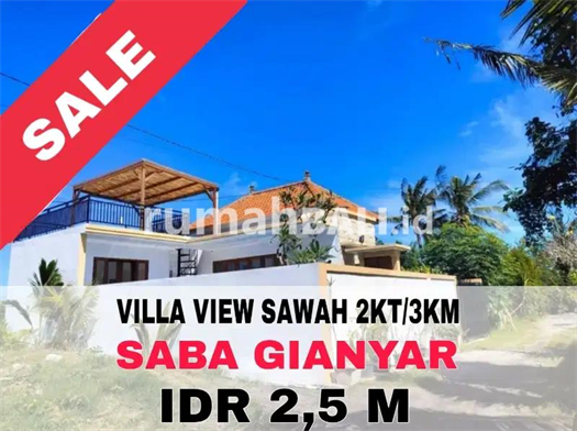 Image Property SABA GIANYAR - Dijual villa 2KT/3KM lantai 1 dan view sawah