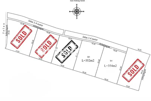 Image Property 2 Kapling di Padonan untuk VILLA