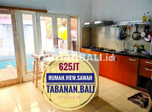 Image Property Jual Rumah view Sawah semi Vila isi Kolam Renang di Tabanan Bali